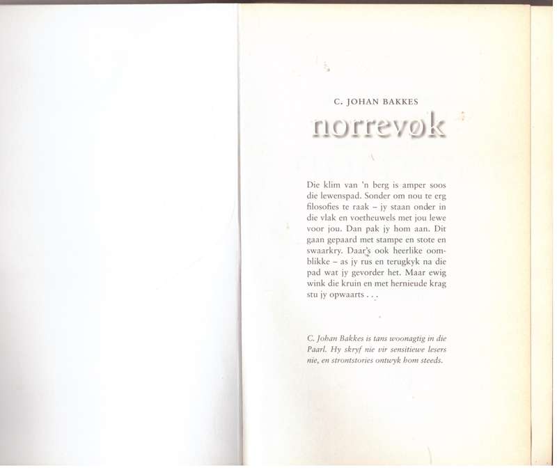 Norrevøk  --  C. Johan Bakkes