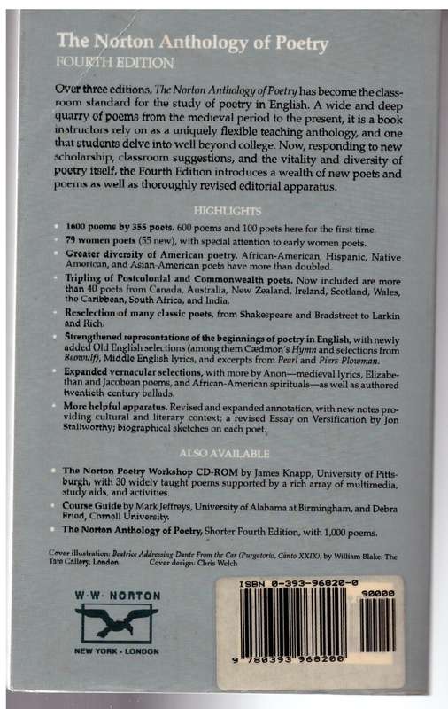 The Norton Anthology of Poetry - Margaret Ferguson, Mary Jo Salter, Jon Stallworthy [Editors]