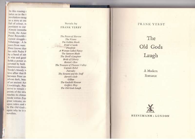 The Old Gods Laugh --  Frank Yerby