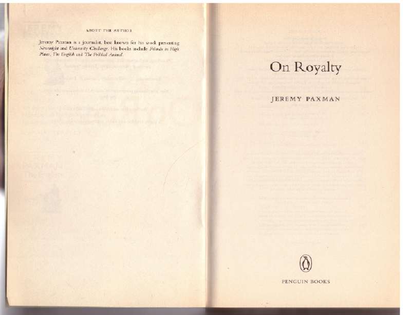 On Royalty - Jeremy Paxman