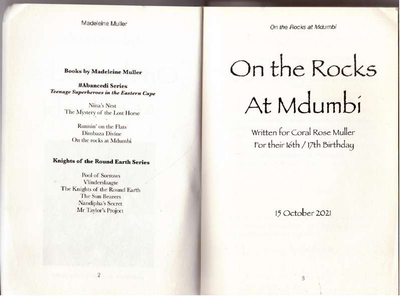 On the rocks at Mdumbi -- Madeleine Muller