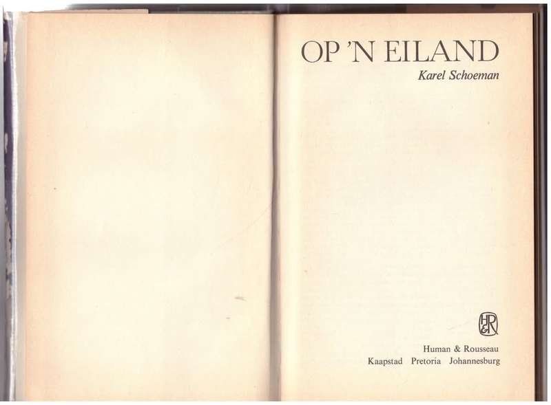 Op n eiland -- Karel Schoeman