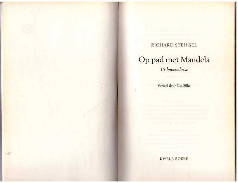 Op Pad Met Mandela: 15 Lewenslesse --  Richard Stengel
