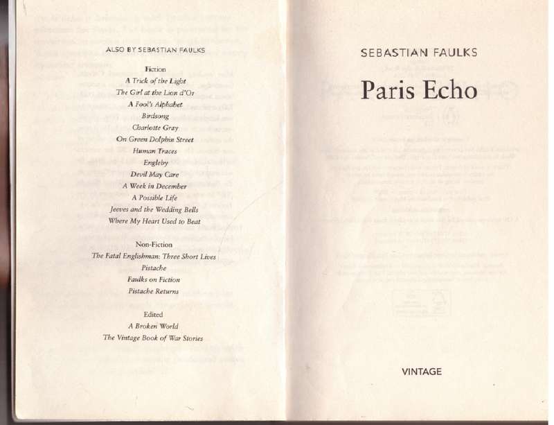 Paris Echo - Sebastian Faulks