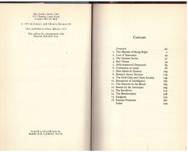 Philby: The Long Road to Moscow  --  Patrick Seale, Maureen McConville