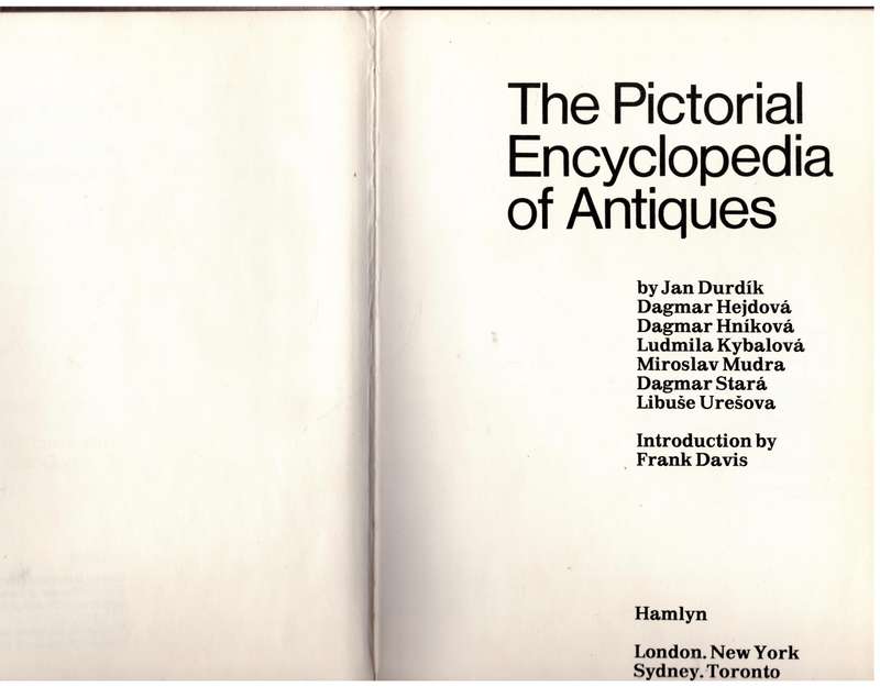 The Pictorial encyclopedia of antiques - Jan Durdík