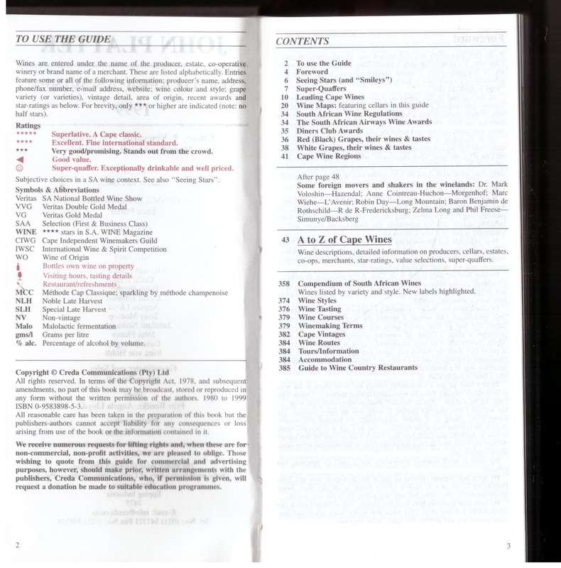 John Platter's South African Wines 1999
