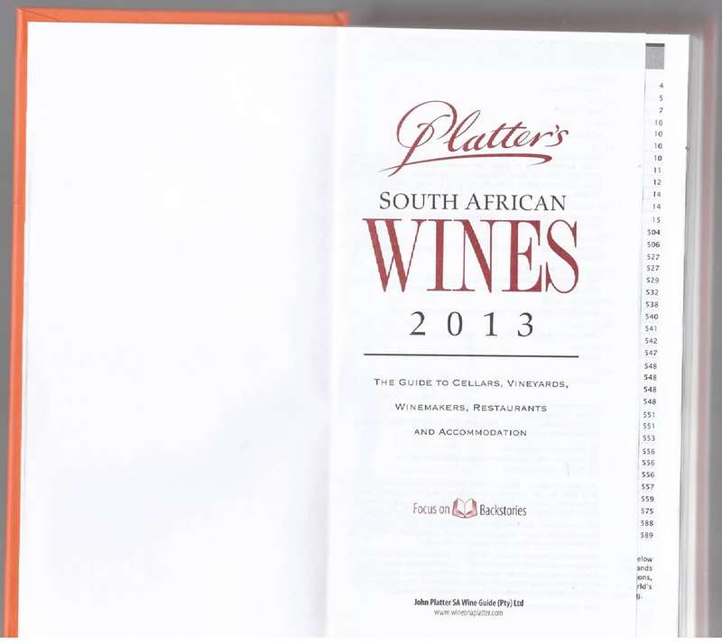 Platter`s South African Wine Guide 2013