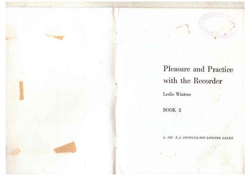 Pleasure and Practice with the Recorder: Book 2 - Leslie Winters