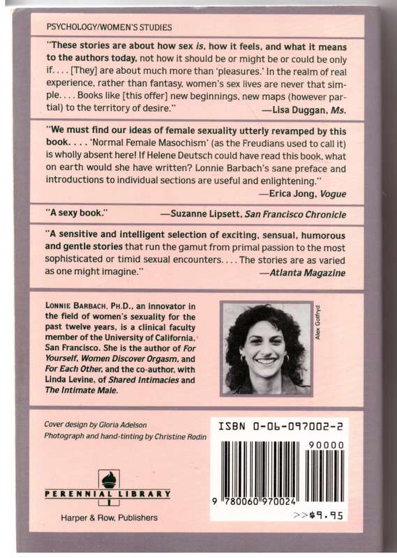 Pleasures: Women Write Erotica  --  Lonnie Barbach [Editor]