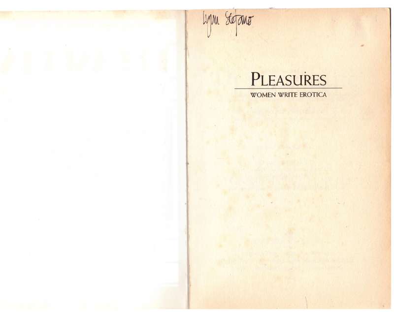 Pleasures: Women Write Erotica  --  Lonnie Barbach [Editor]