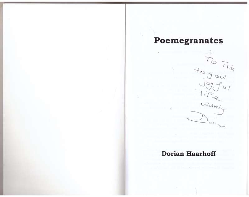 Poemegranites - Dorian Haarhoff  **SIGNED**