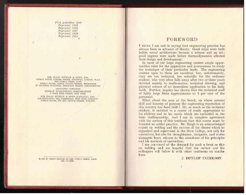 The Practice of Arc Welding  --  W. Heigh
