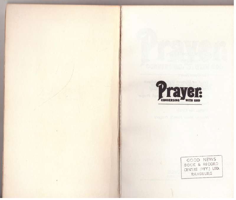 Prayer: Conversing with God --  Rosalind Rinker