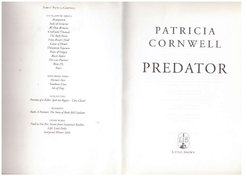 Predator -- Patricia Cornwell