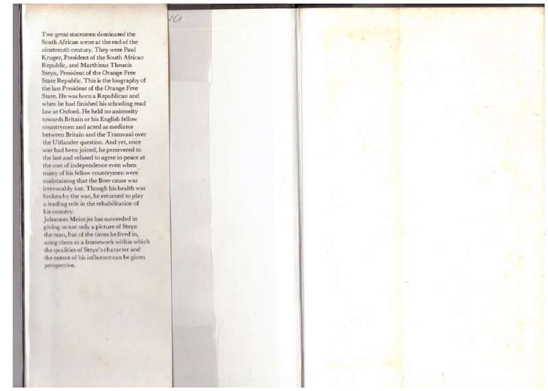President Steyn: a biography - Johannes Meintjes