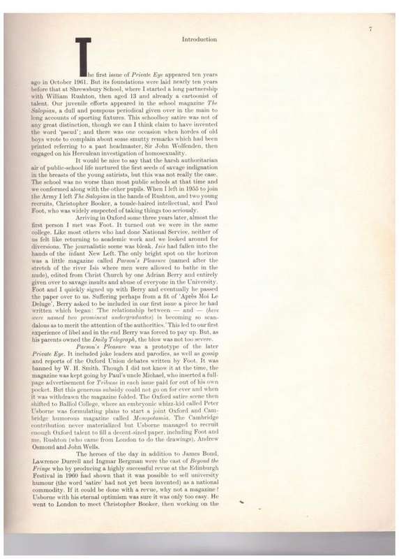 The Life and Times of `Private Eye`, 1961-1971 -- Richard Ingrams [Editor]