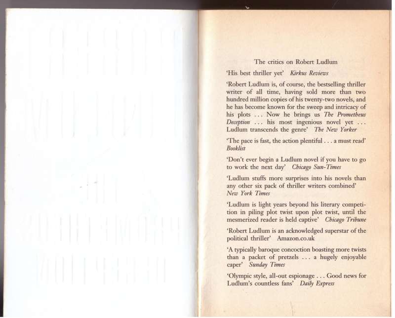 The Prometheus Deception  -- Robert Ludlum