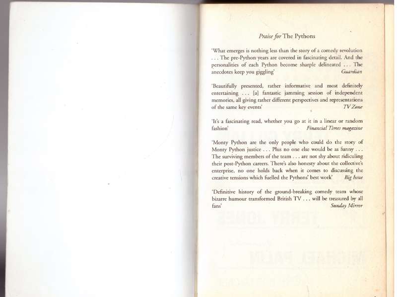 The Pythons' Autobiography  --  Graham Chapman, John Cleese, Terry Gilliam