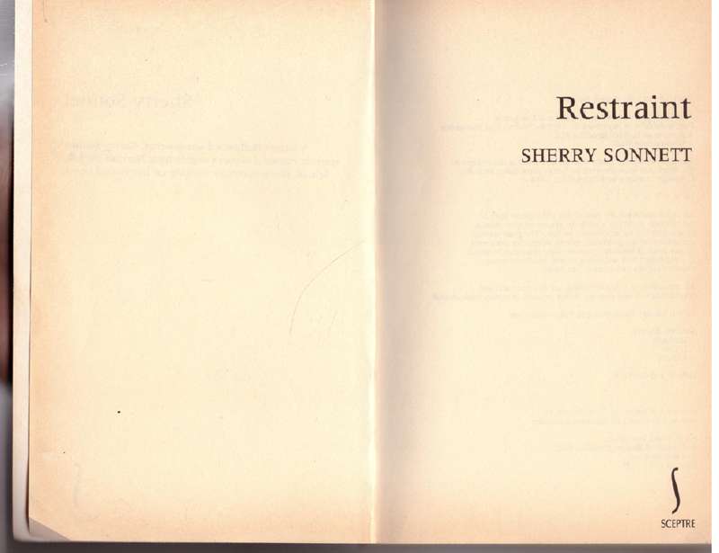 Restraint: A Novel - Sherry Sonnett
