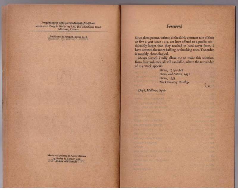 Robert Graves: Poems Selected by Himself
