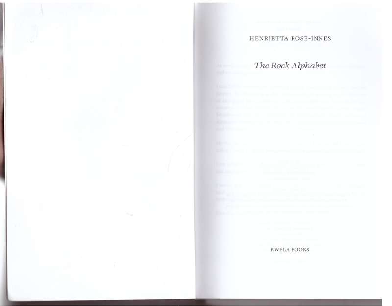 The Rock Alphabet - Henrietta Rose-Innes
