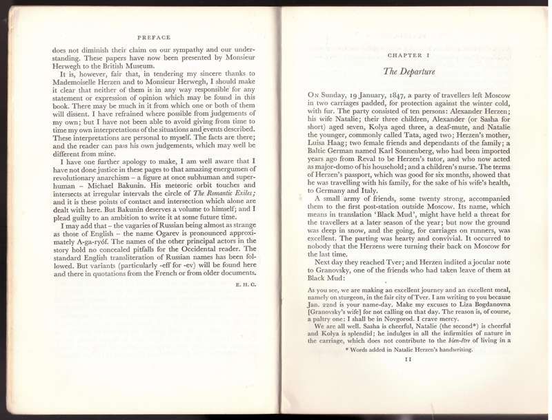 The Romantic Exiles  --  Edward Hallett Carr