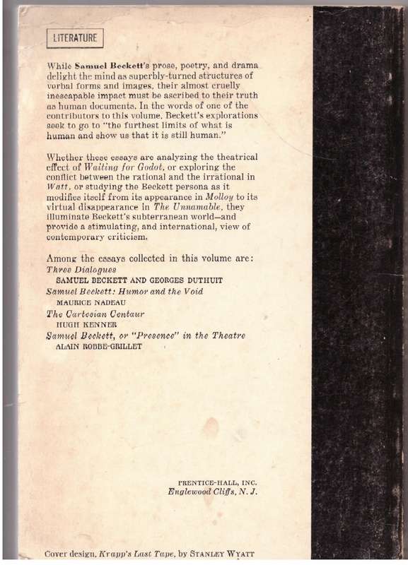 Samuel Beckett: A Collection of Critical Essays -- Martin Esslin (Editor)