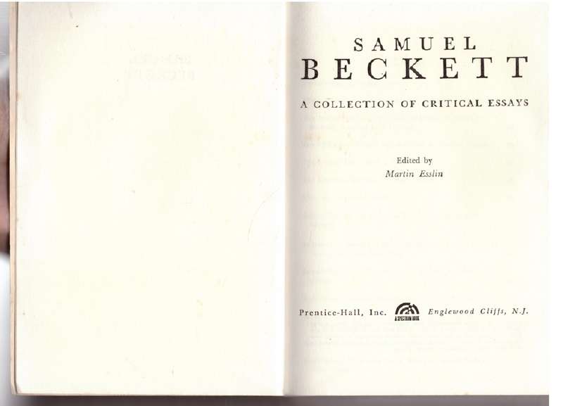 Samuel Beckett: A Collection of Critical Essays -- Martin Esslin (Editor)