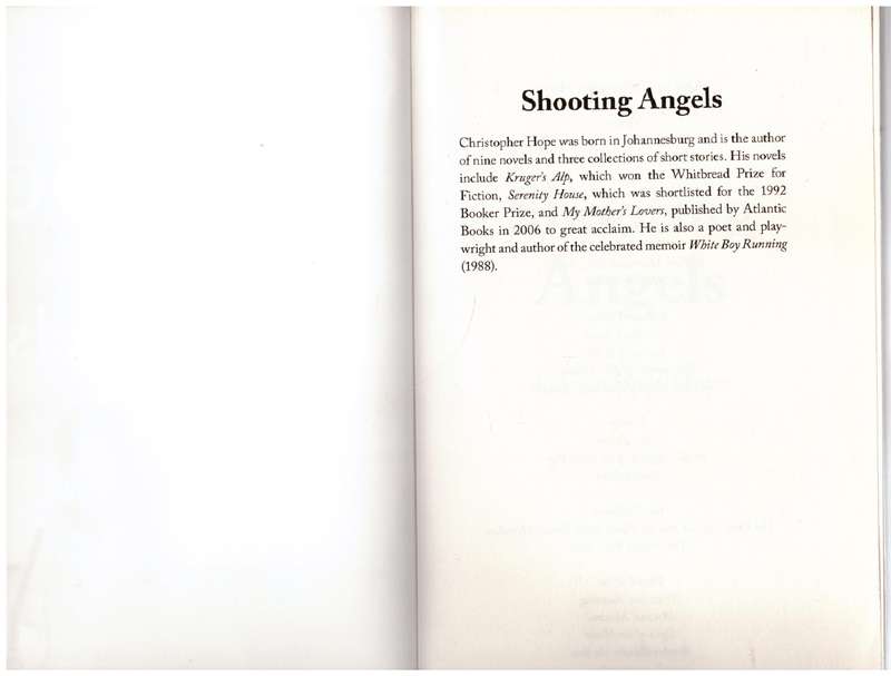 Shooting Angels - Christopher Hope