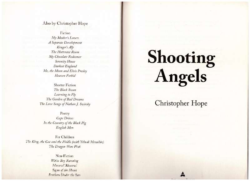 Shooting Angels - Christopher Hope