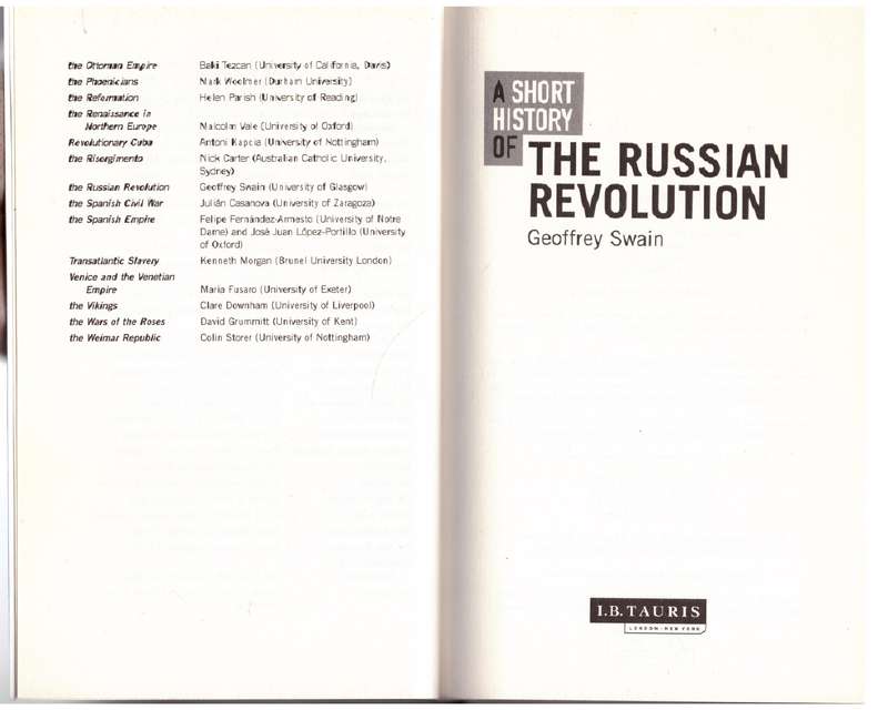 A Short History of the Russian Revolution - Geoffrey Swain