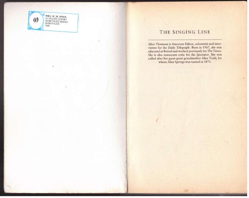 The Singing Line  -- Alice Thomson