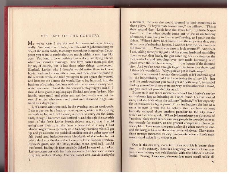 Six Feet of the Country -- Nadine Gordimer