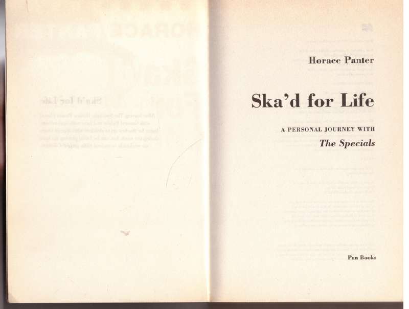 Ska'd for Life: A Personal Journey with The Specials - Horace Panter