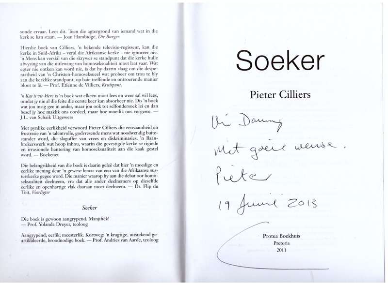 Soeker -- Pieter Cilliers  **GETEKEN**