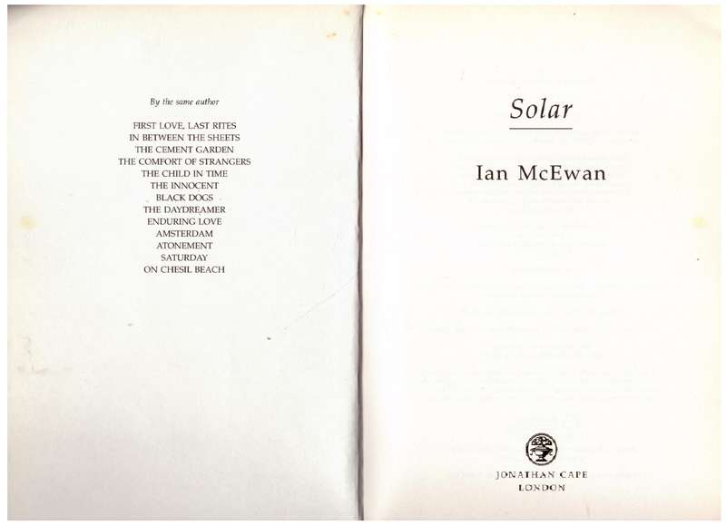 Solar -- Ian McEwan