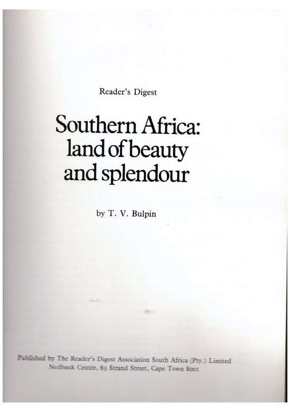 Southern Africa: Land of Beauty and Splendour - T.V. Bulpin