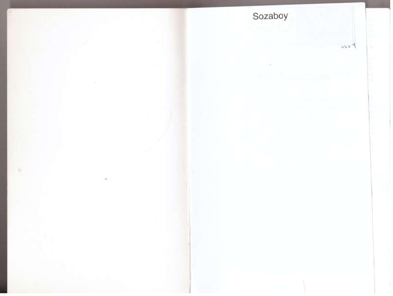 Sozaboy  --  Ken Saro-Wiwa