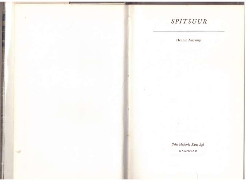 Spitsuur -- Hennie Aucamp