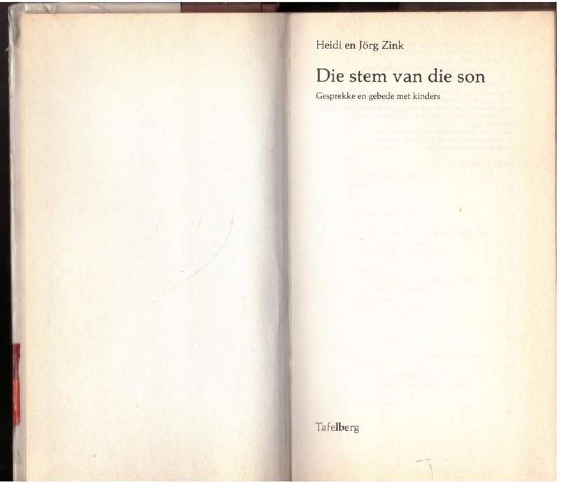 Die stem van die son  -- Heidi Zink, Jörg Zink
