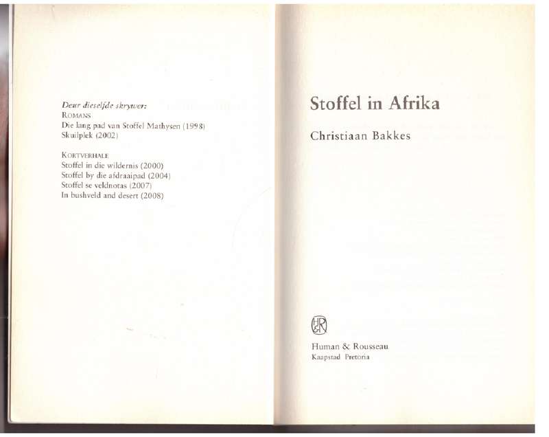 Stoffel in Afrika  Christiaan Bakkes