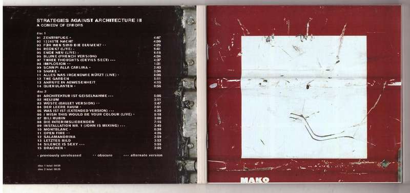 Einstürzende Neubauten  Strategies Against Architecture III (1991-2001)