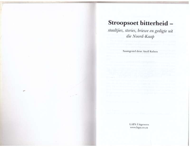 Stroopsoet Bitterheid - Anzil Kulsen [Samesteller]