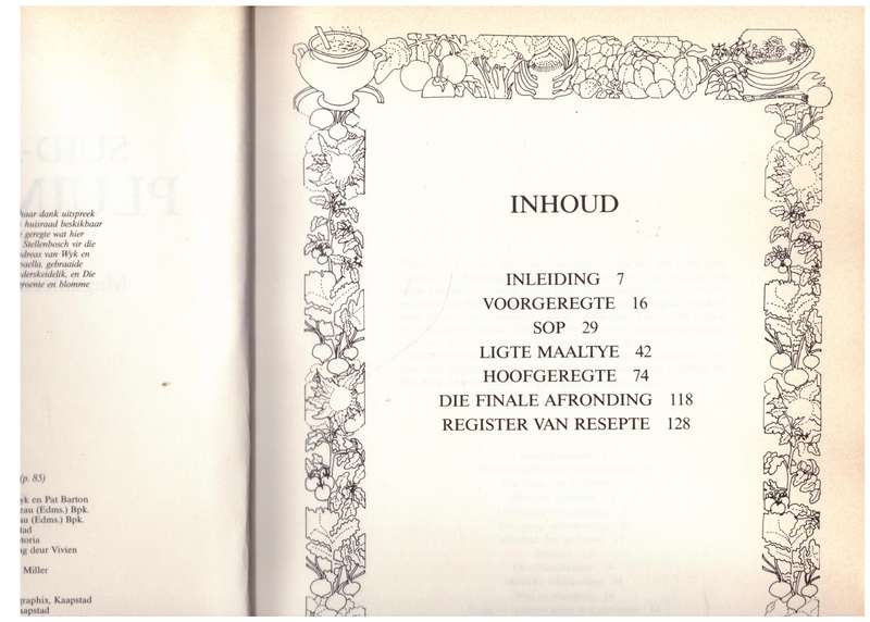 Suid- Afrikaanse Pluimveedisse  --  Magdaleen Van Wyk,  Pat Barton