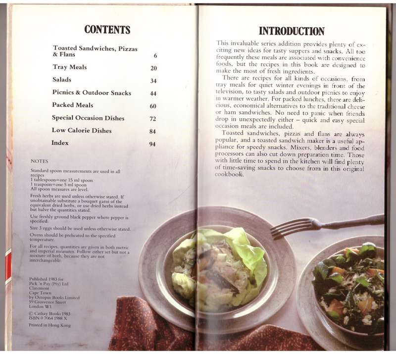 The Pick 'n Pay Book of Suppers & Snacks -- Caroline Ellwood
