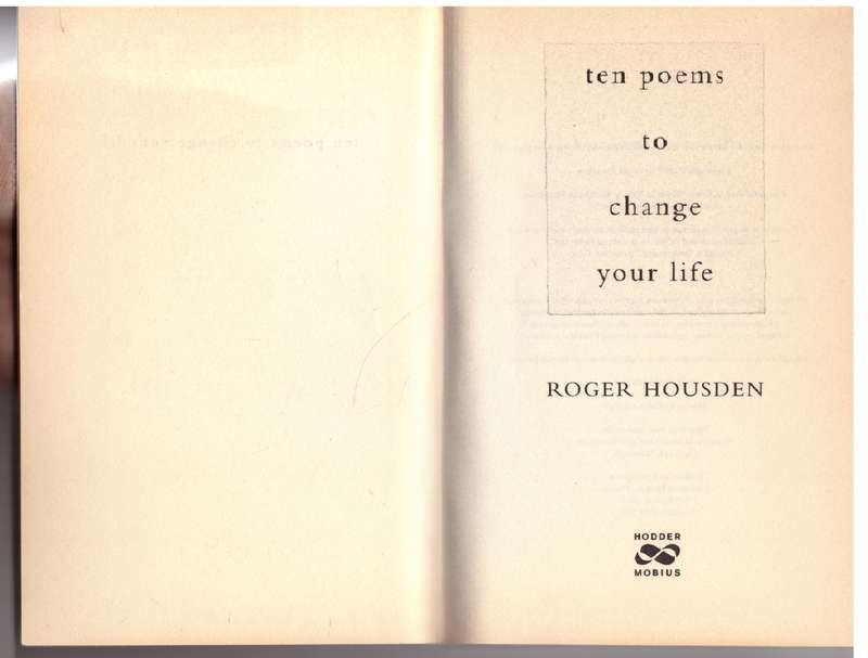 Ten Poems to Change Your Life -- Roger Housden