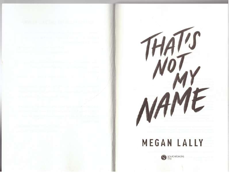 That's Not My Name - Megan Lally