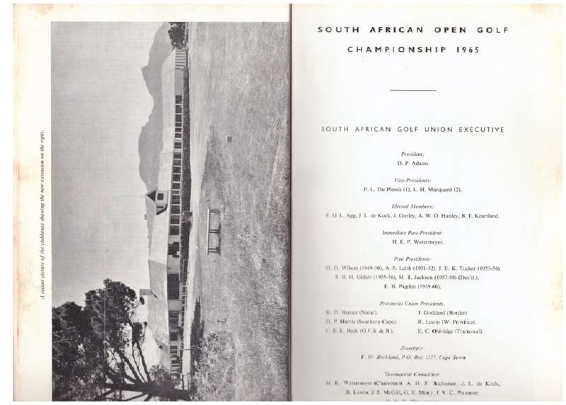 The 1965 South African Open Golf Championship played at The Royal Cape Golf Club.