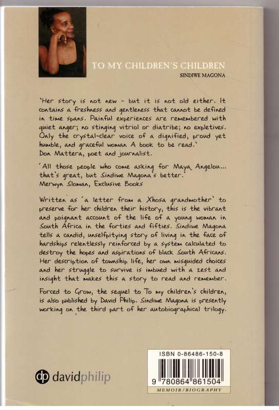 To My Children's Children -- Sindiwe Magona